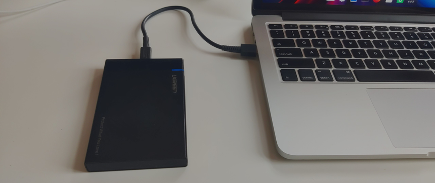 Un disque externe utilisé pour sauvegarder des données