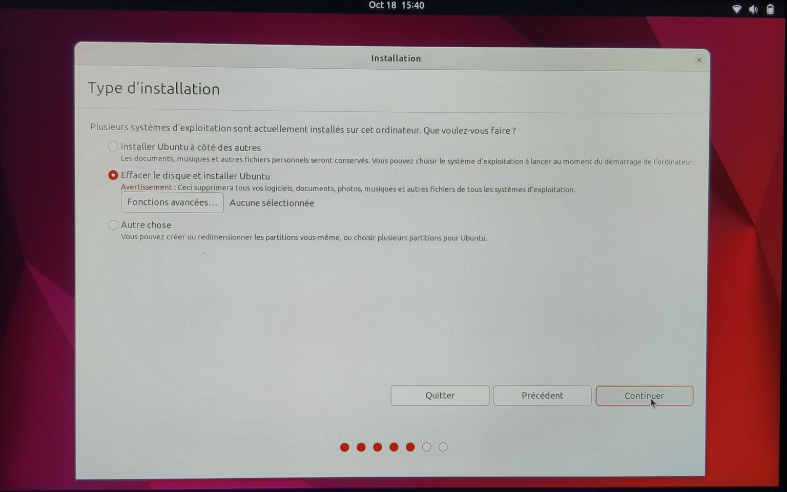 Comment partitionner le disque