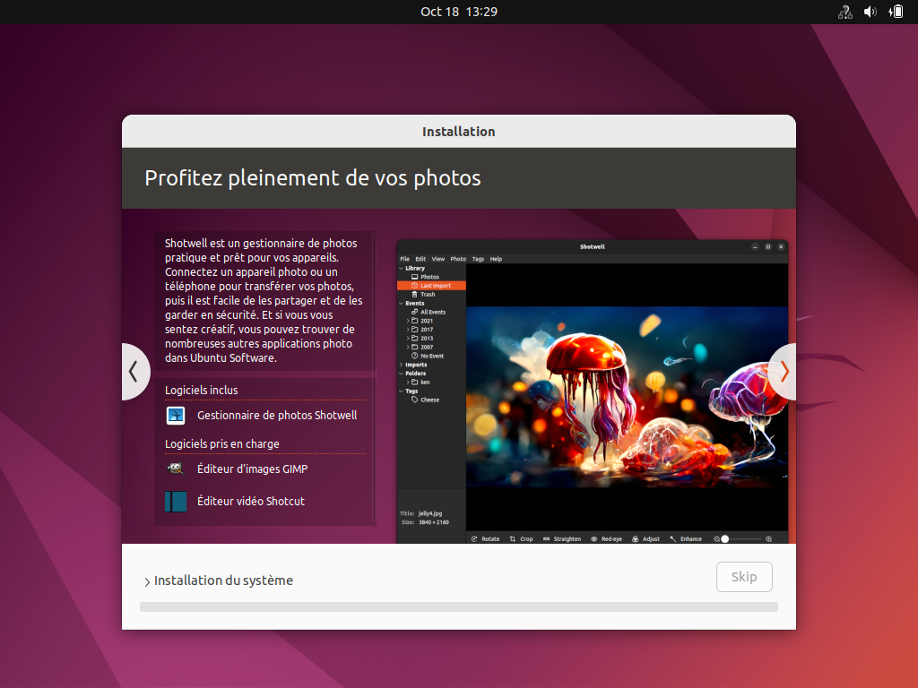 Installation en cours