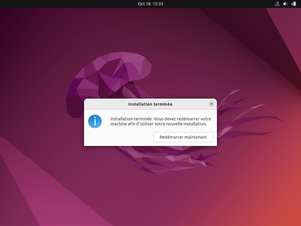 Installation terminée