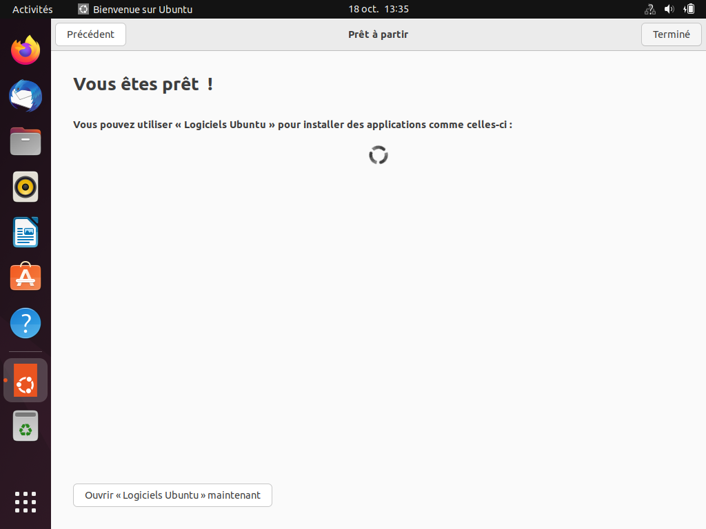 Premier démarrage : Configuration 4