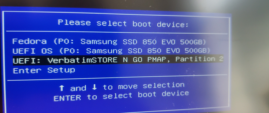 UEFI Boot Menu